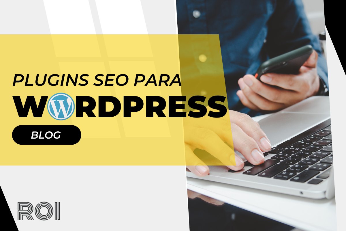 Ilustración con el texto "Plugins para Wordpress".