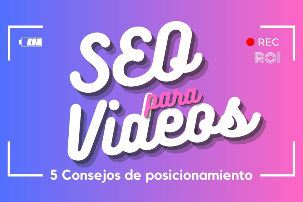 Ilustración con el texto "SEO para videos".